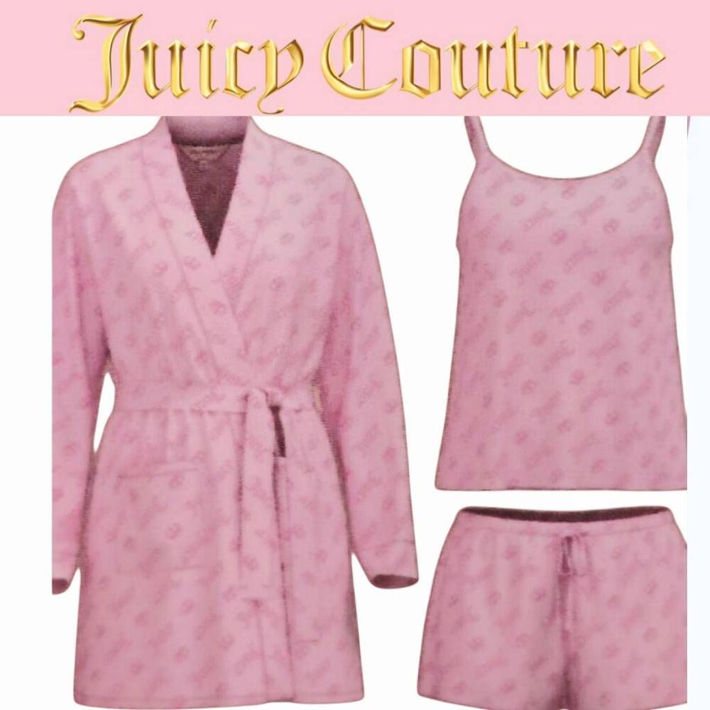 Juicy Couture Signature‎ Crown Logo 3-PC Sleepwear Set